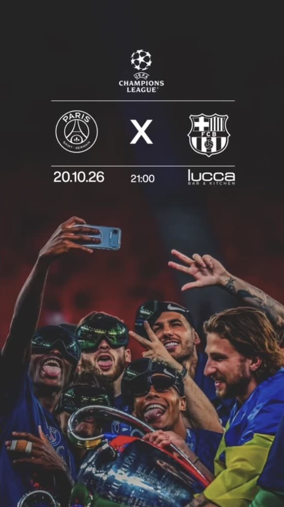 Champions League: Paris SG – FC Barcelona, Tue 20/10, 9 pm